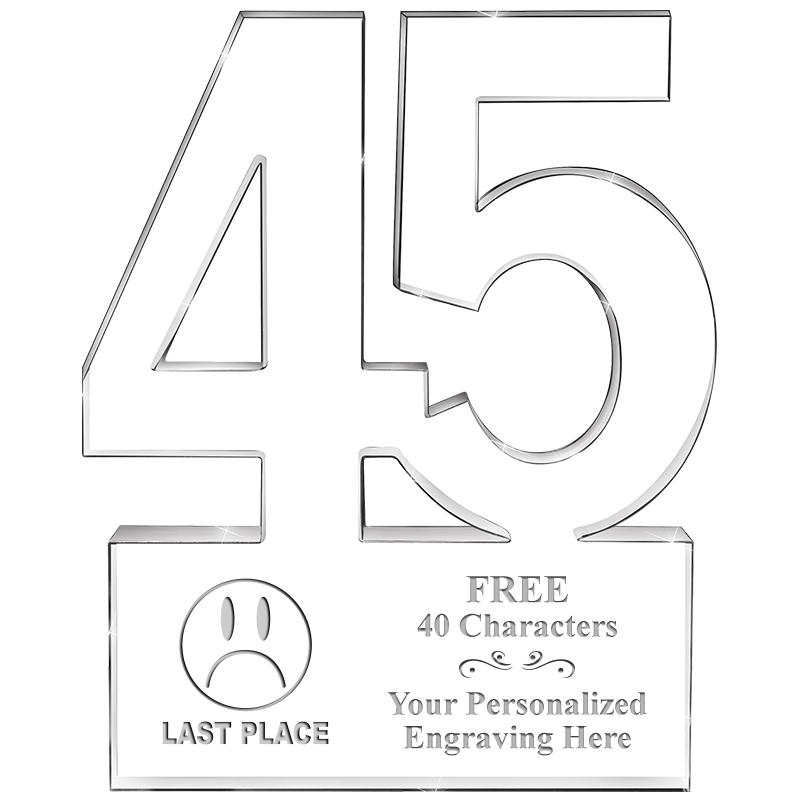 6" 45 YEARS OF SERVICE ACRYLIC