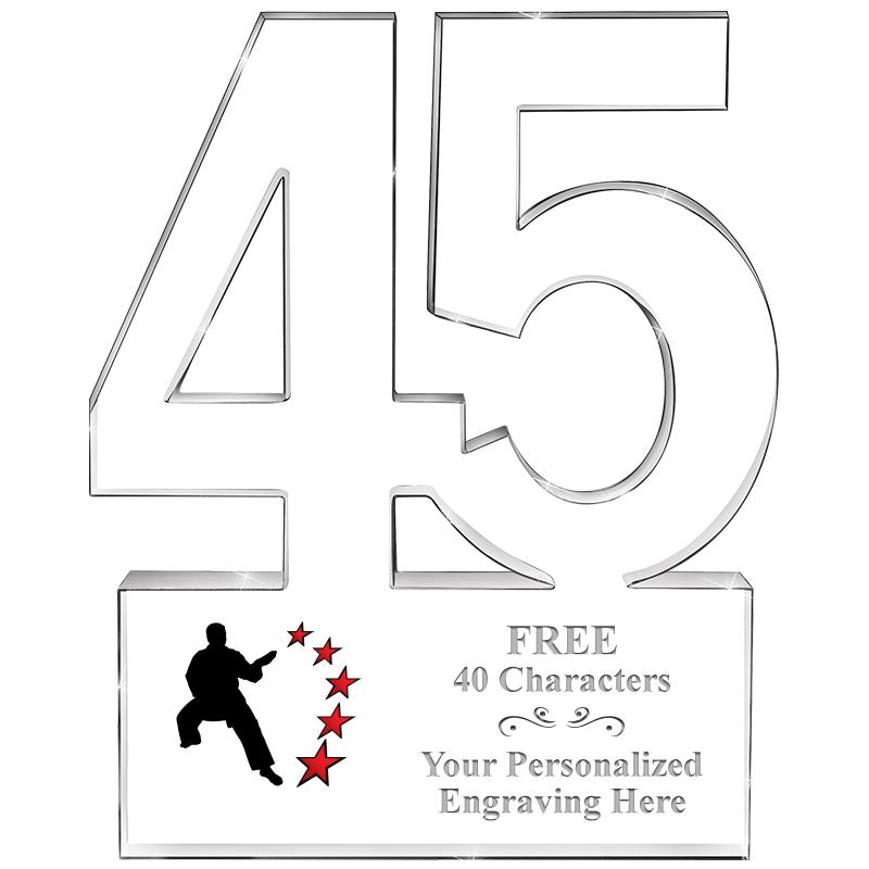 6" 45 YEARS OF SERVICE ACRYLIC