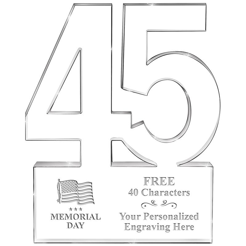 6" 45 YEARS OF SERVICE ACRYLIC