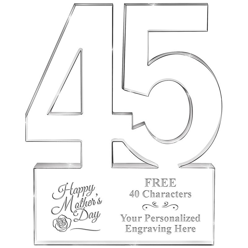 6" 45 YEARS OF SERVICE ACRYLIC