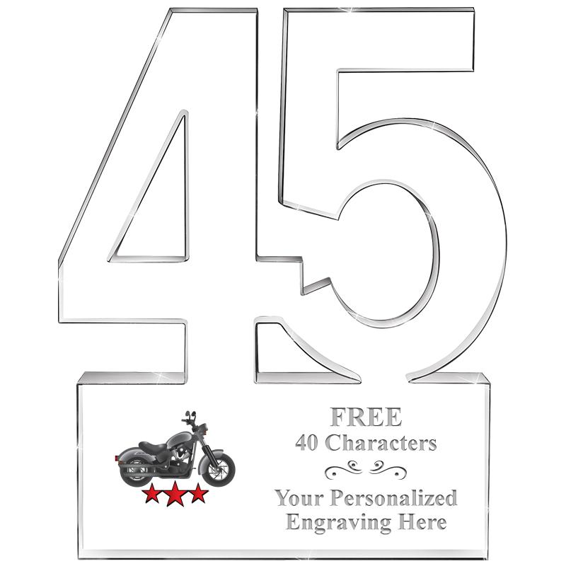 6" 45 YEARS OF SERVICE ACRYLIC