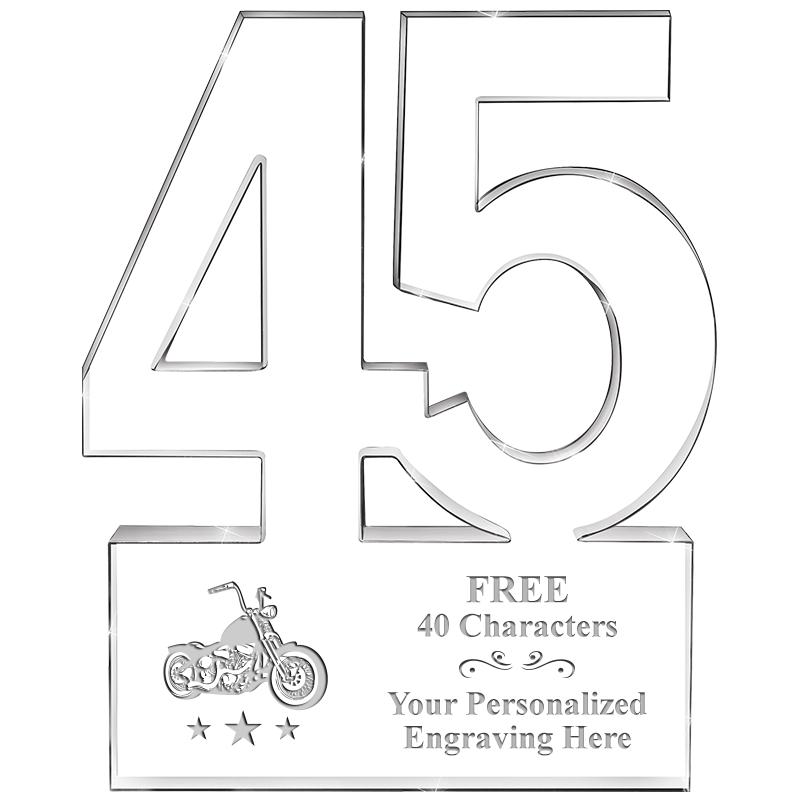 6" 45 YEARS OF SERVICE ACRYLIC