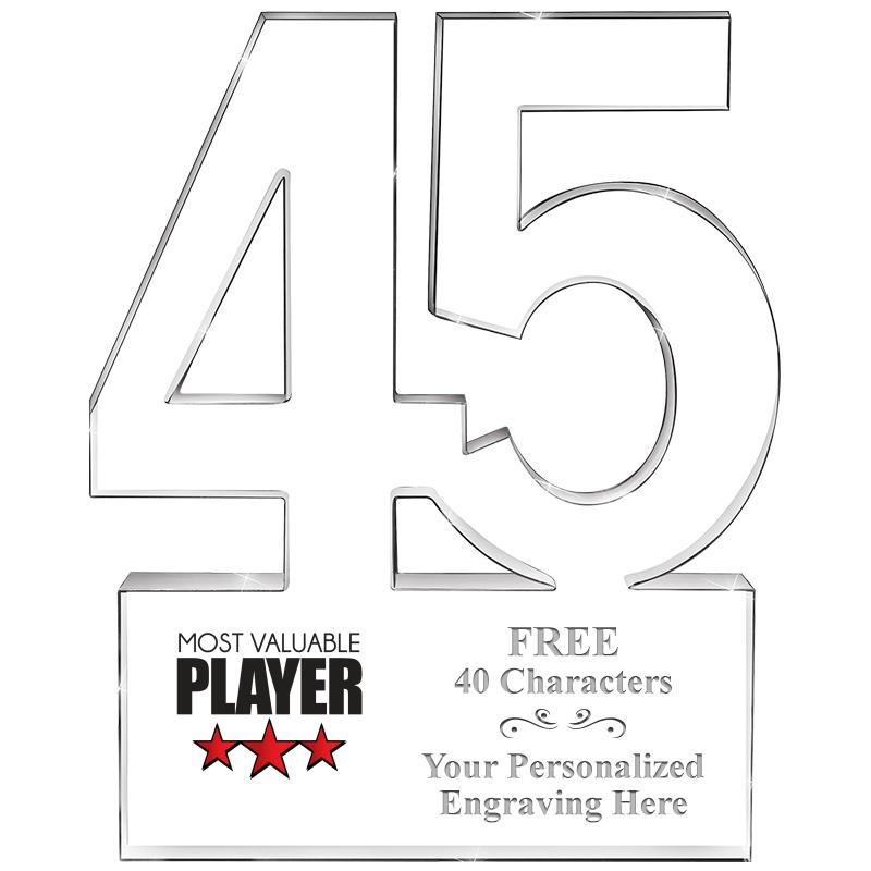 6" 45 YEARS OF SERVICE ACRYLIC