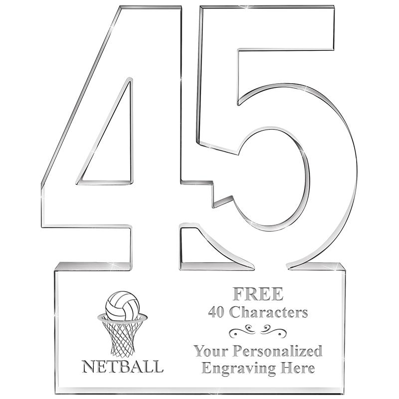 6" 45 YEARS OF SERVICE ACRYLIC