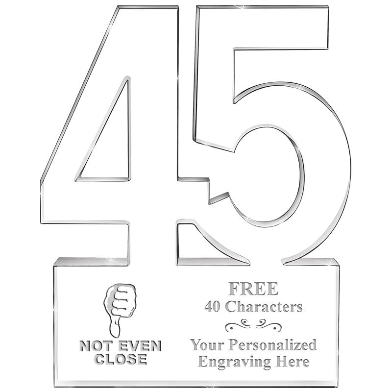 6" 45 YEARS OF SERVICE ACRYLIC