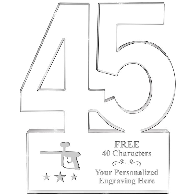 6" 45 YEARS OF SERVICE ACRYLIC
