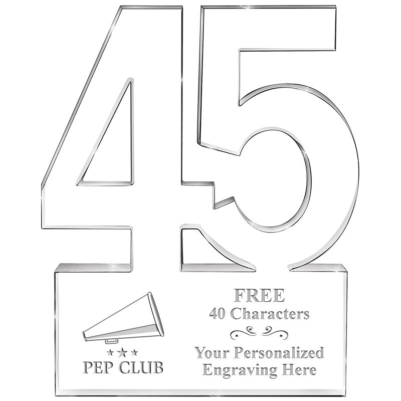 6" 45 YEARS OF SERVICE ACRYLIC