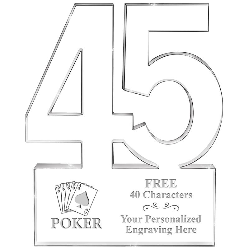 6" 45 YEARS OF SERVICE ACRYLIC