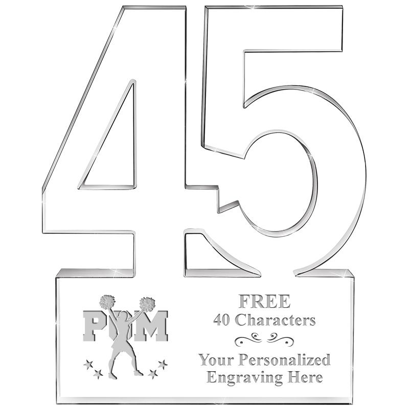 6" 45 YEARS OF SERVICE ACRYLIC