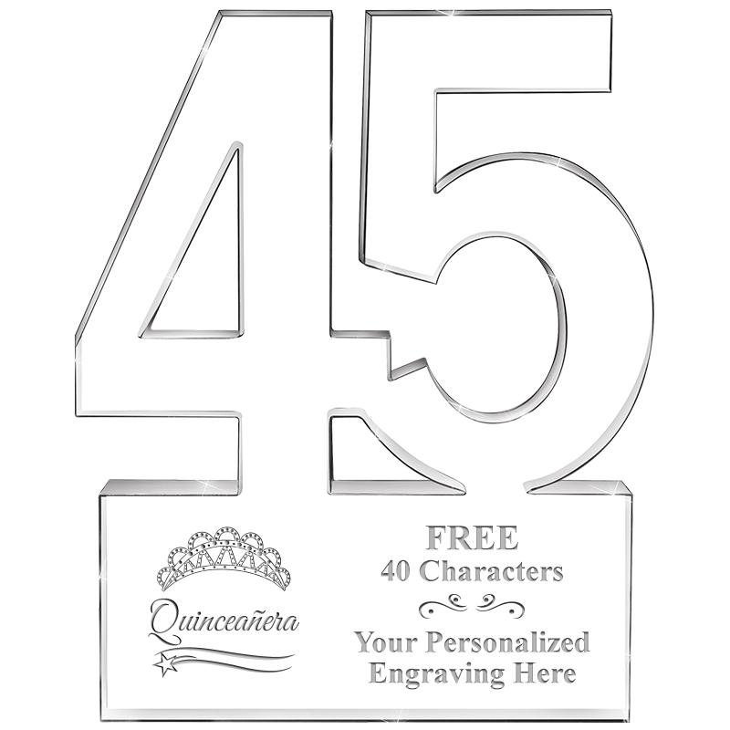 6" 45 YEARS OF SERVICE ACRYLIC