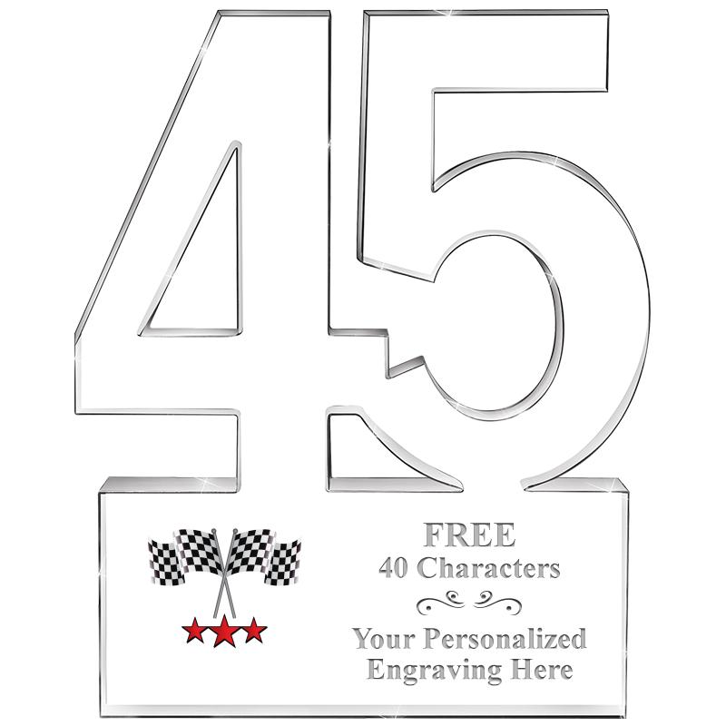 6" 45 YEARS OF SERVICE ACRYLIC