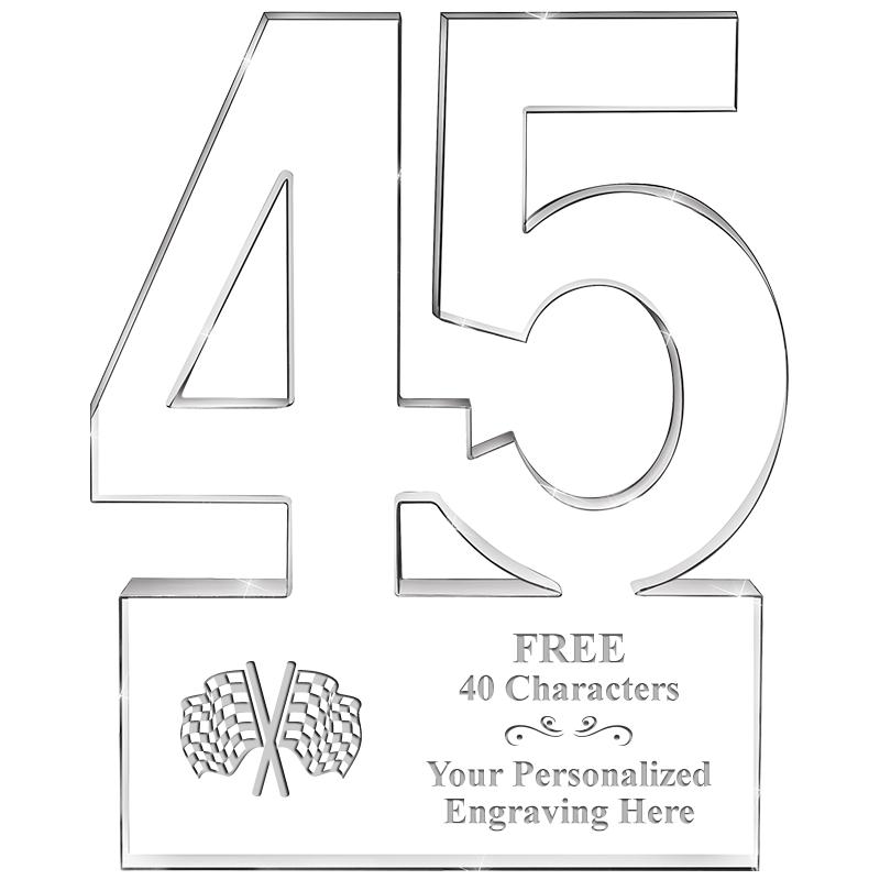 6" 45 YEARS OF SERVICE ACRYLIC