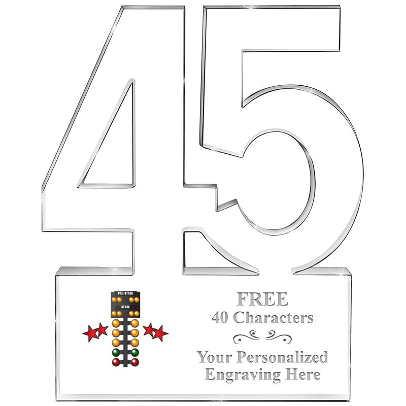 6" 45 YEARS OF SERVICE ACRYLIC