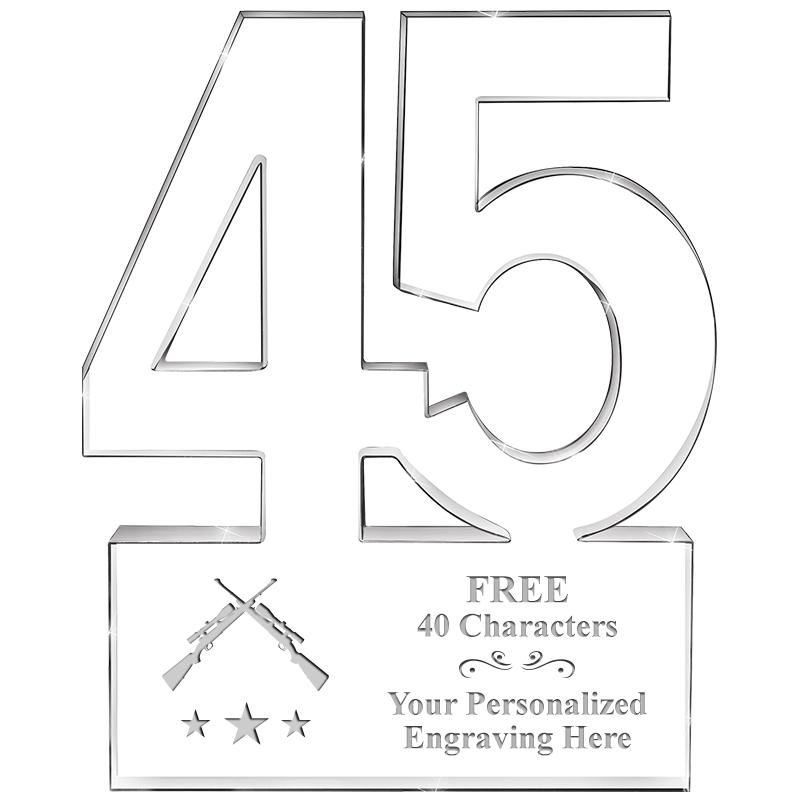 6" 45 YEARS OF SERVICE ACRYLIC