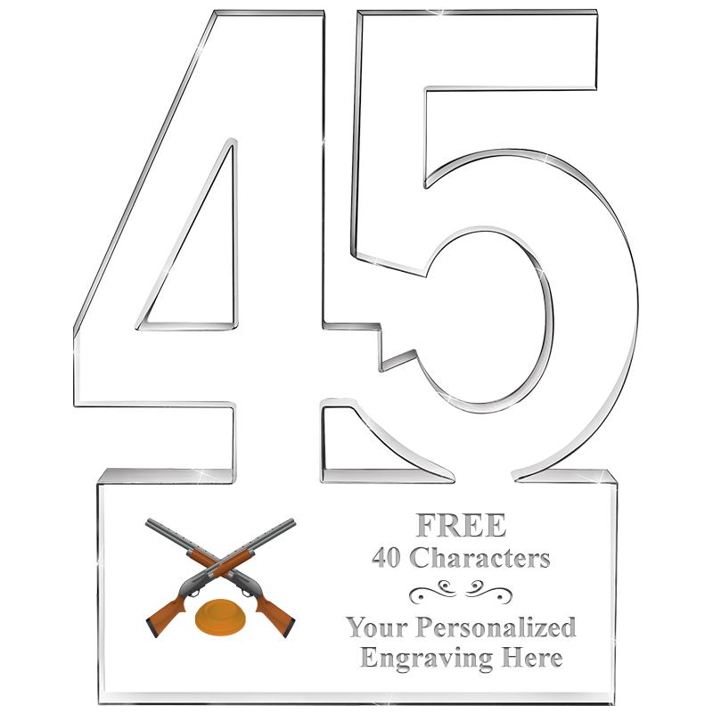 6" 45 YEARS OF SERVICE ACRYLIC