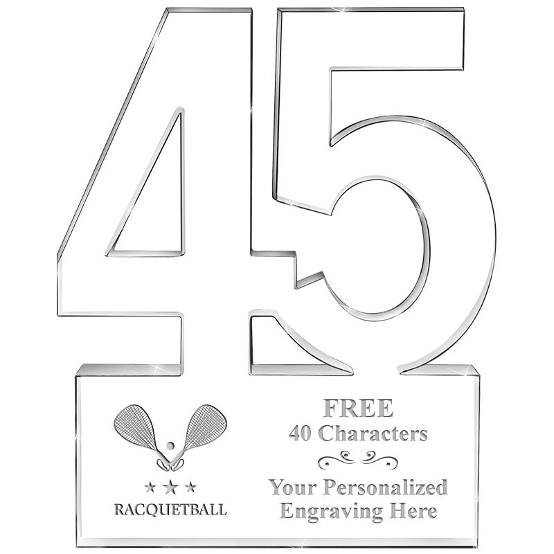 6" 45 YEARS OF SERVICE ACRYLIC