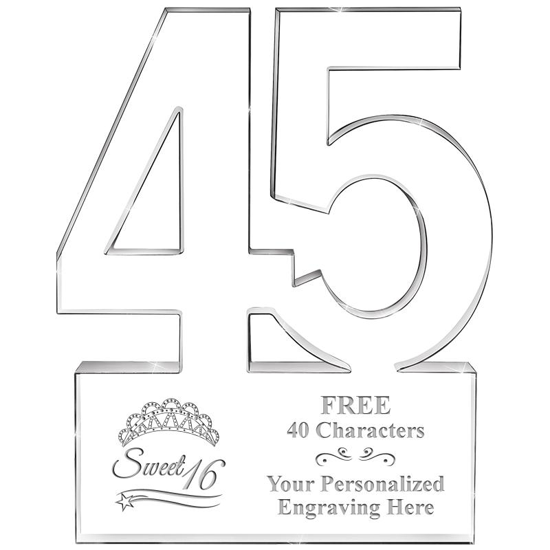 6" 45 YEARS OF SERVICE ACRYLIC