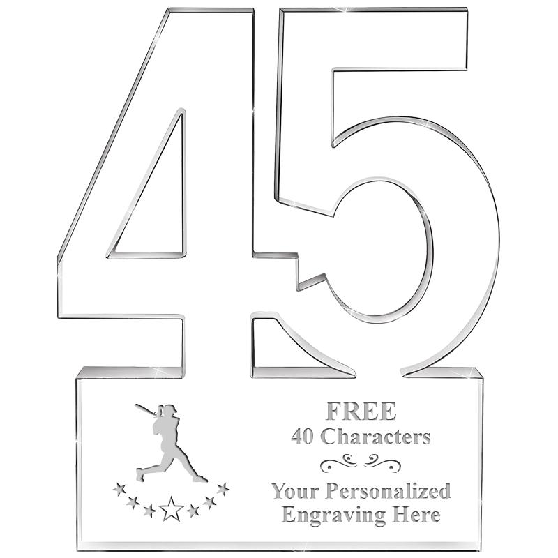 6" 45 YEARS OF SERVICE ACRYLIC