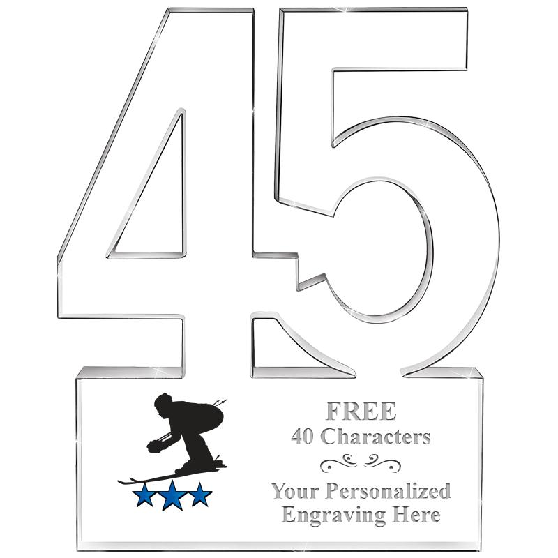 6" 45 YEARS OF SERVICE ACRYLIC