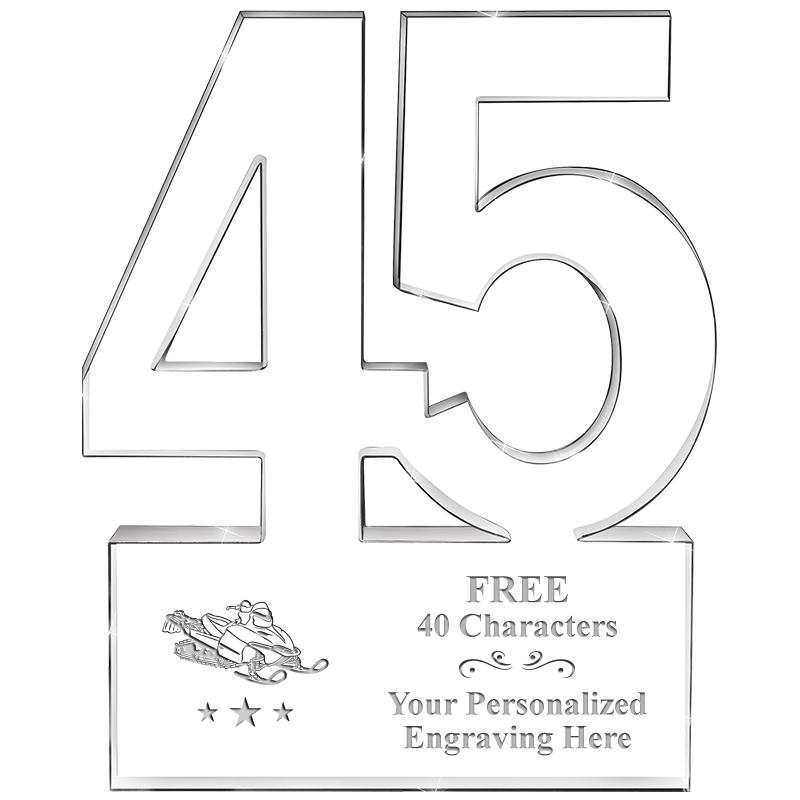 6" 45 YEARS OF SERVICE ACRYLIC