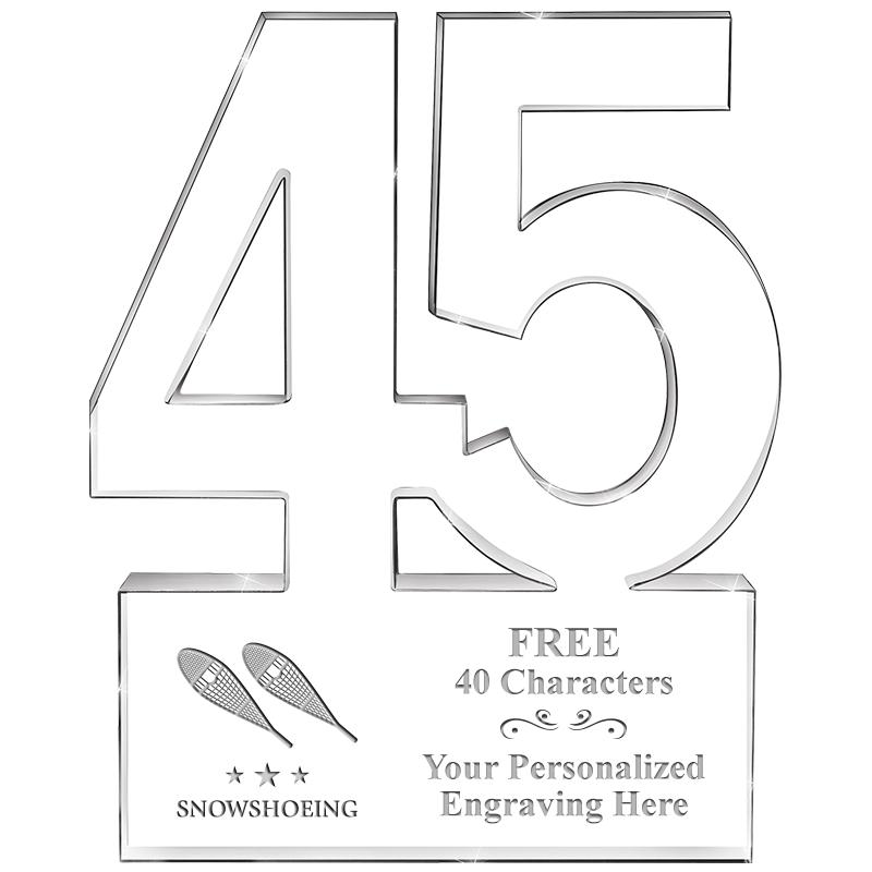 6" 45 YEARS OF SERVICE ACRYLIC