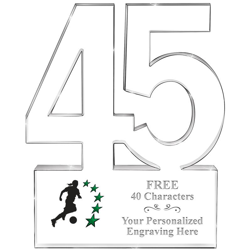 6" 45 YEARS OF SERVICE ACRYLIC