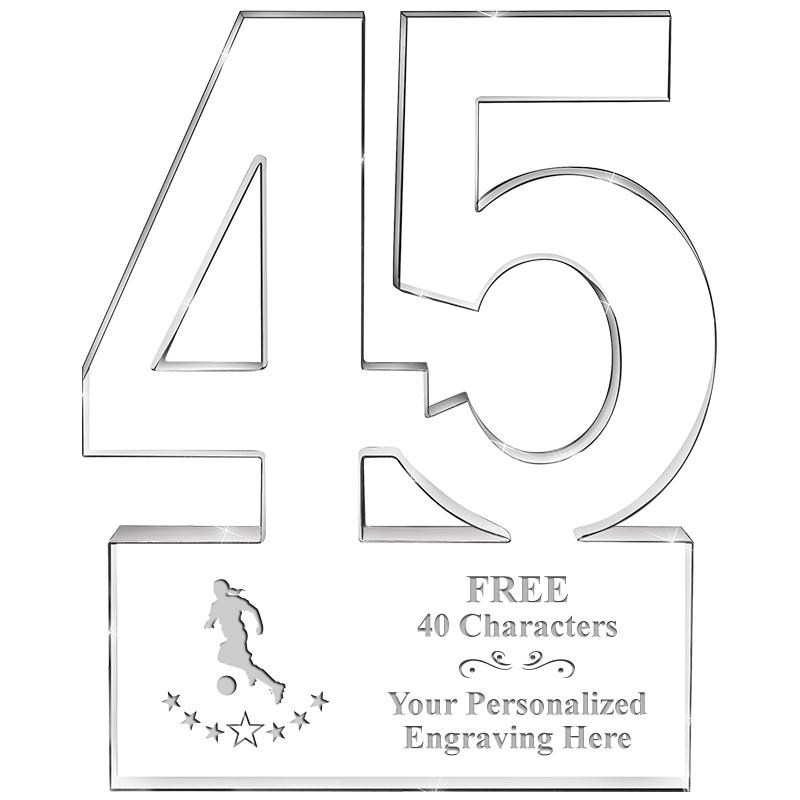 6" 45 YEARS OF SERVICE ACRYLIC