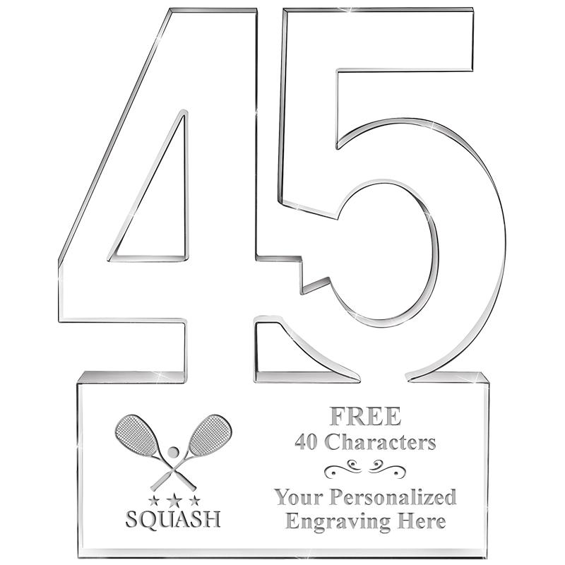6" 45 YEARS OF SERVICE ACRYLIC