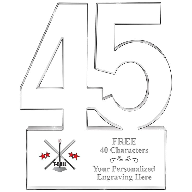 6" 45 YEARS OF SERVICE ACRYLIC