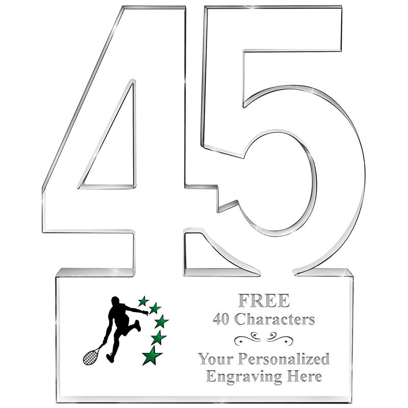 6" 45 YEARS OF SERVICE ACRYLIC