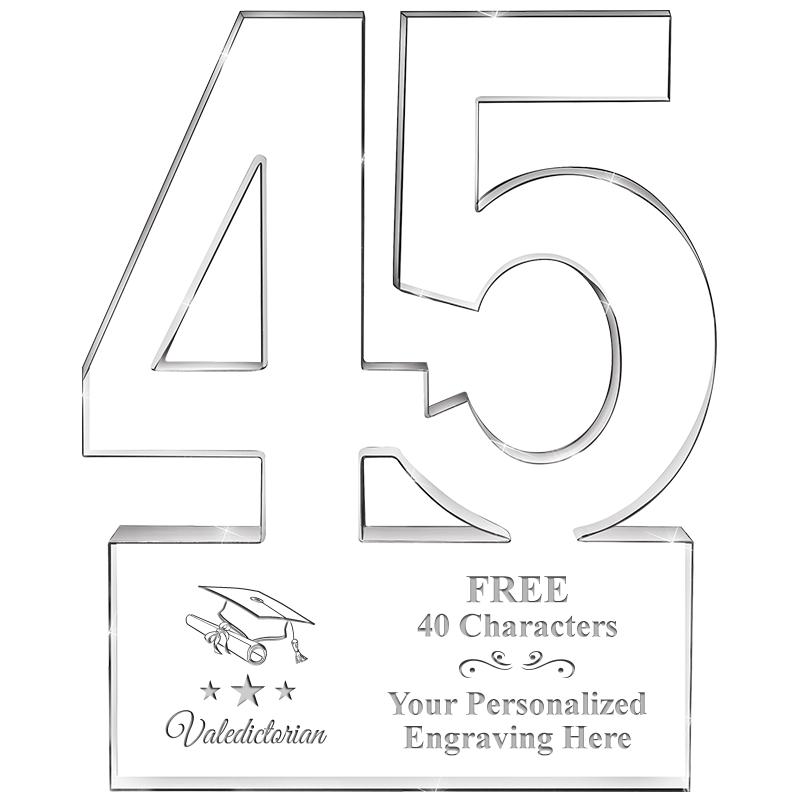6" 45 YEARS OF SERVICE ACRYLIC