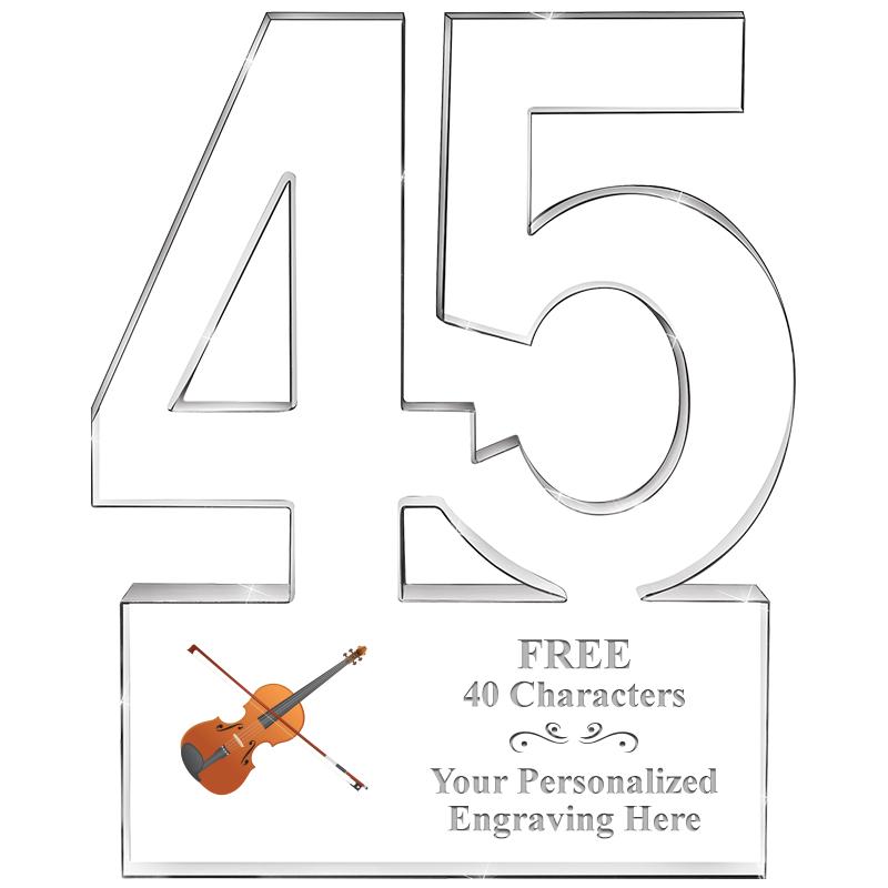 6" 45 YEARS OF SERVICE ACRYLIC