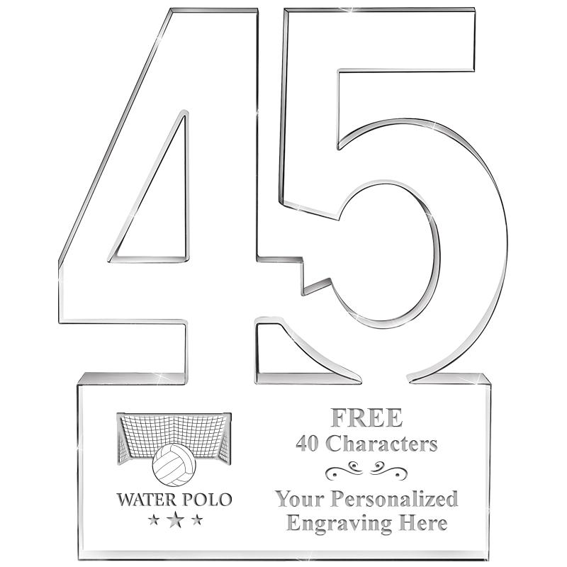 6" 45 YEARS OF SERVICE ACRYLIC