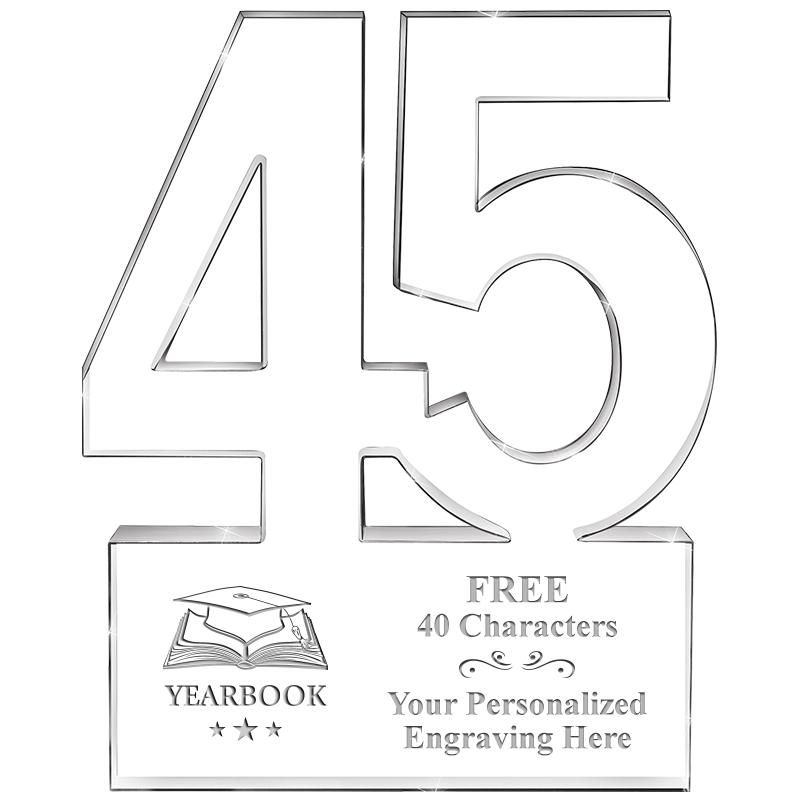 6" 45 YEARS OF SERVICE ACRYLIC