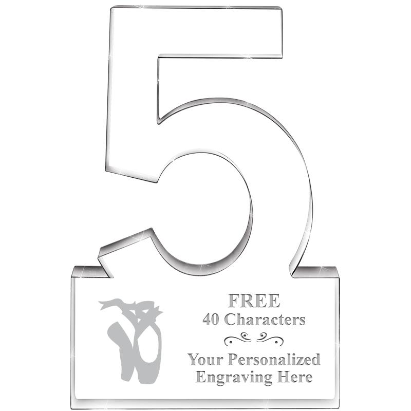 6" 5 YEARS OF SERVICE ACRYLIC