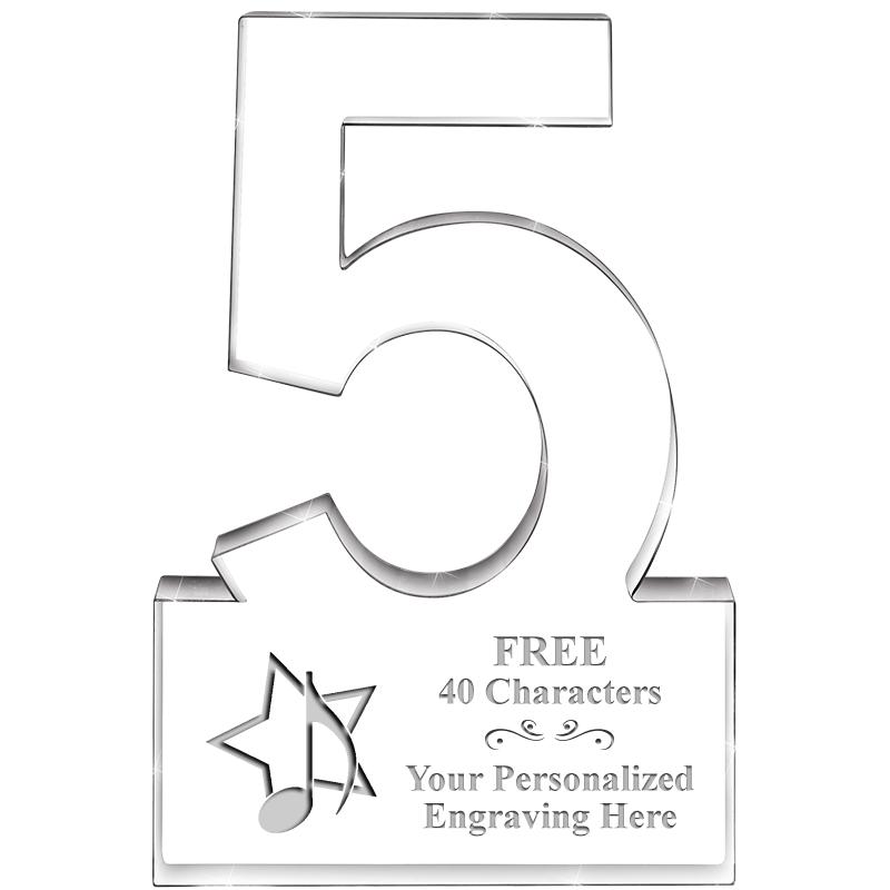 6" 5 YEARS OF SERVICE ACRYLIC