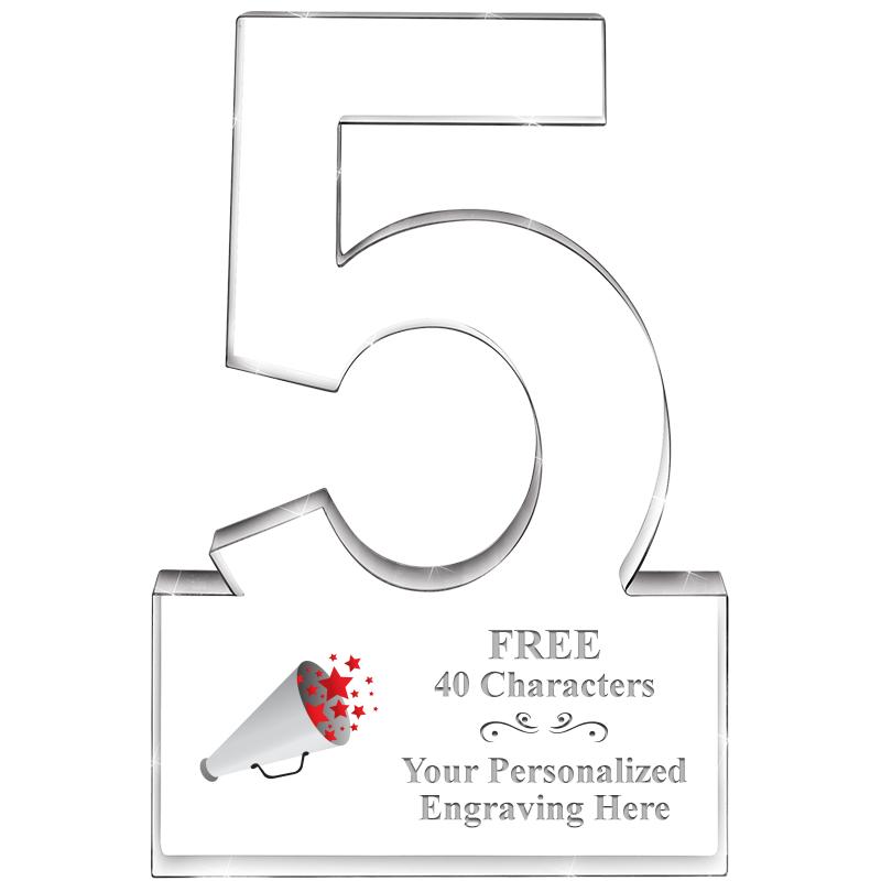 6" 5 YEARS OF SERVICE ACRYLIC