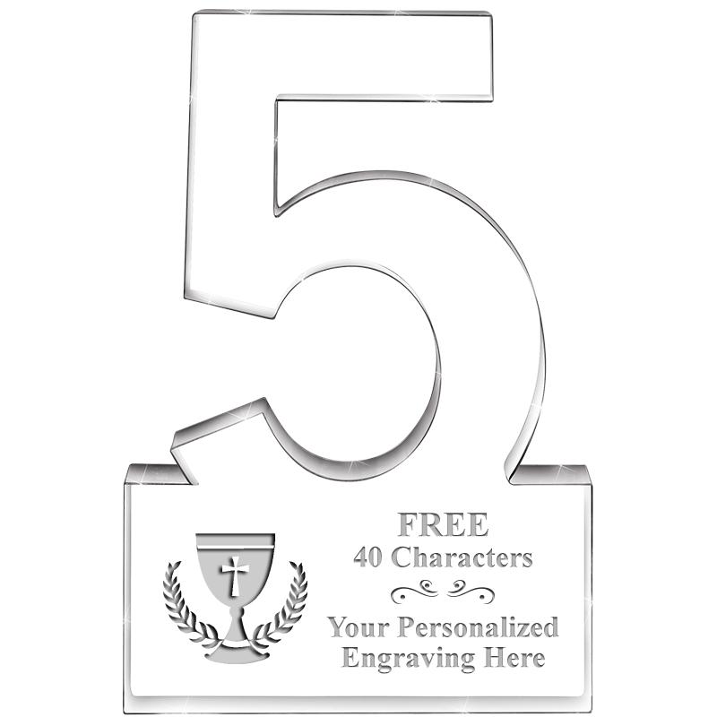 6" 5 YEARS OF SERVICE ACRYLIC