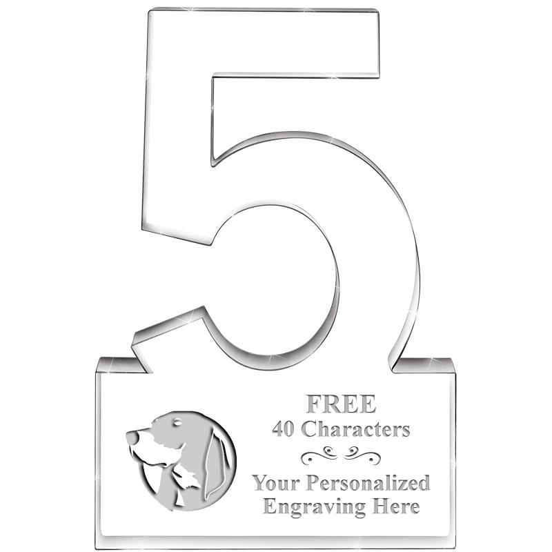 6" 5 YEARS OF SERVICE ACRYLIC