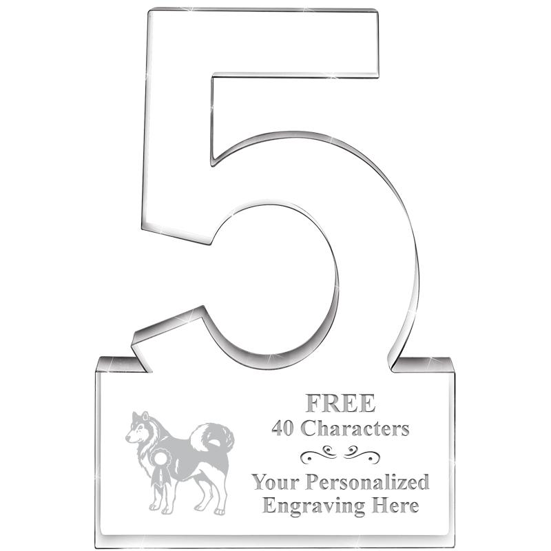 6" 5 YEARS OF SERVICE ACRYLIC