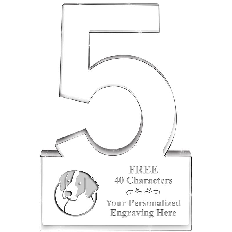 6" 5 YEARS OF SERVICE ACRYLIC