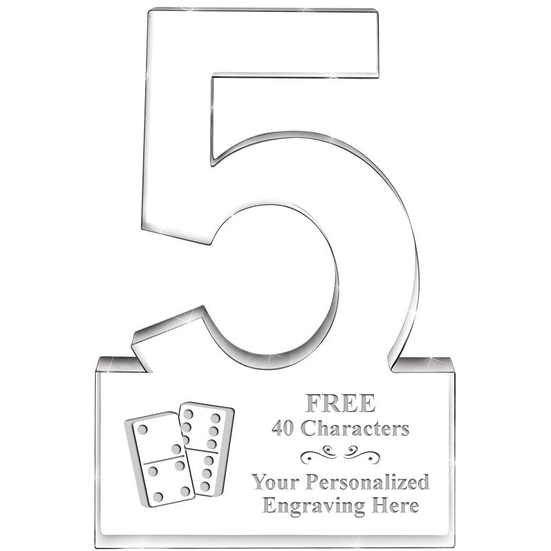 6" 5 YEARS OF SERVICE ACRYLIC