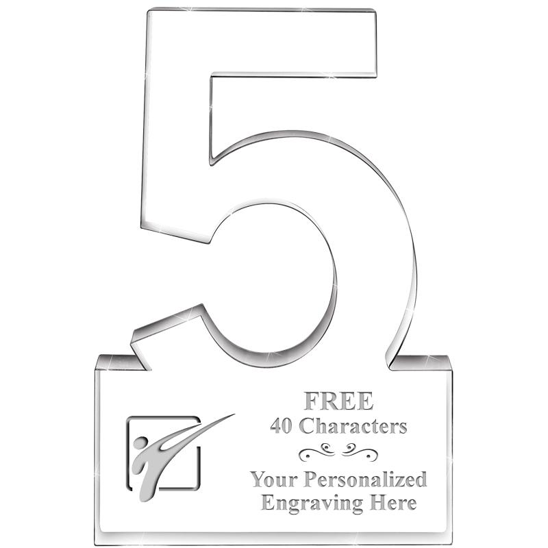 6" 5 YEARS OF SERVICE ACRYLIC