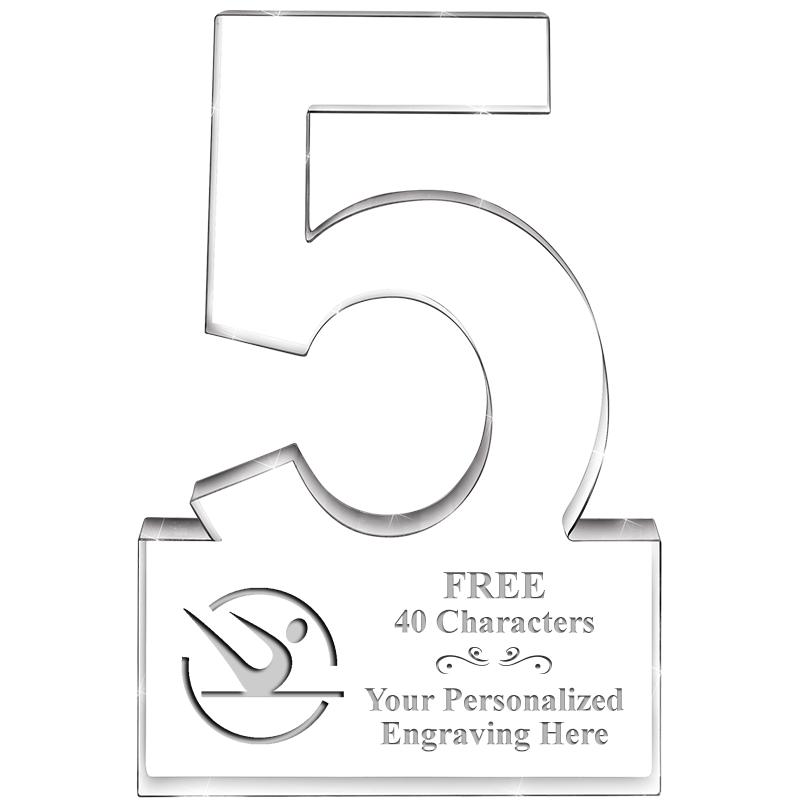 6" 5 YEARS OF SERVICE ACRYLIC