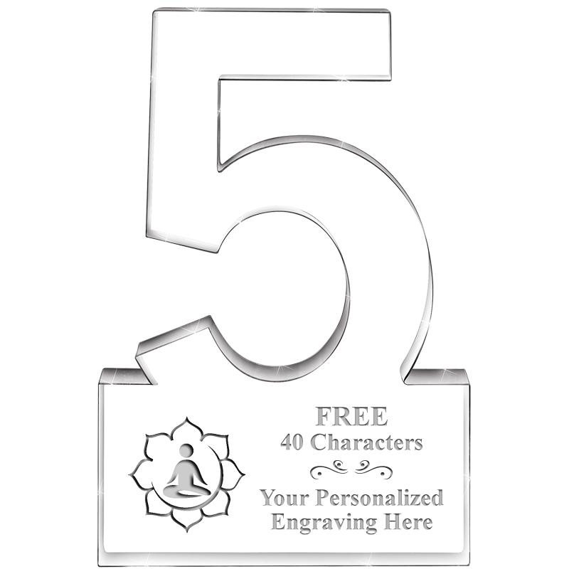 6" 5 YEARS OF SERVICE ACRYLIC