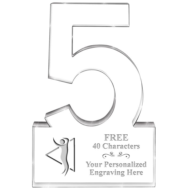 6" 5 YEARS OF SERVICE ACRYLIC