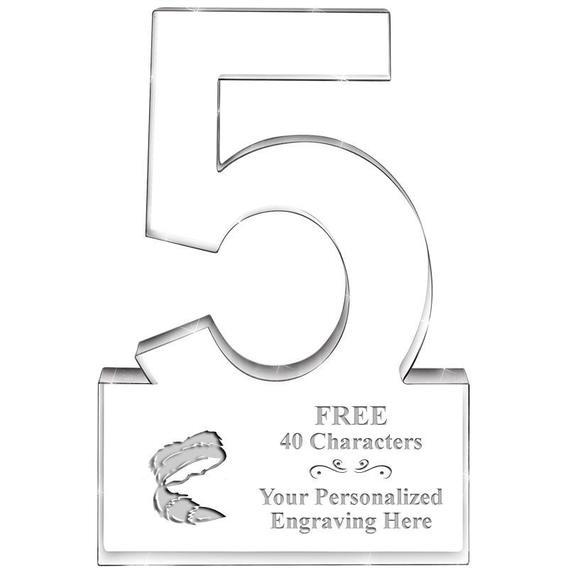 6" 5 YEARS OF SERVICE ACRYLIC