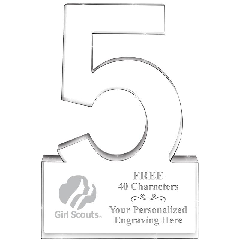 6" 5 YEARS OF SERVICE ACRYLIC