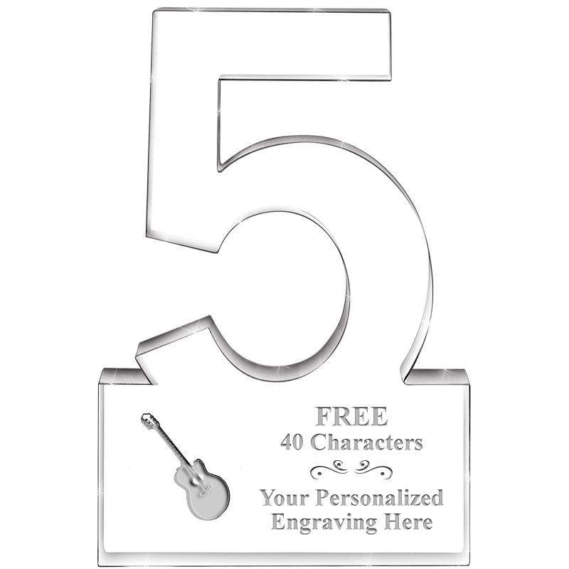 6" 5 YEARS OF SERVICE ACRYLIC