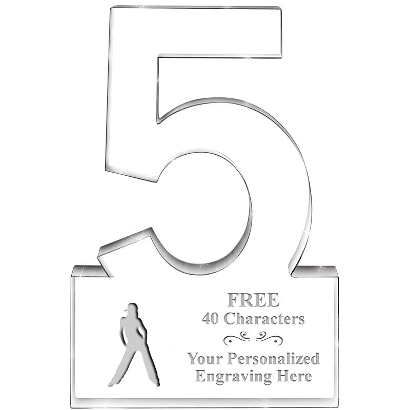 6" 5 YEARS OF SERVICE ACRYLIC